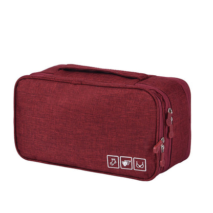 Travel underwear organizing bag in red
