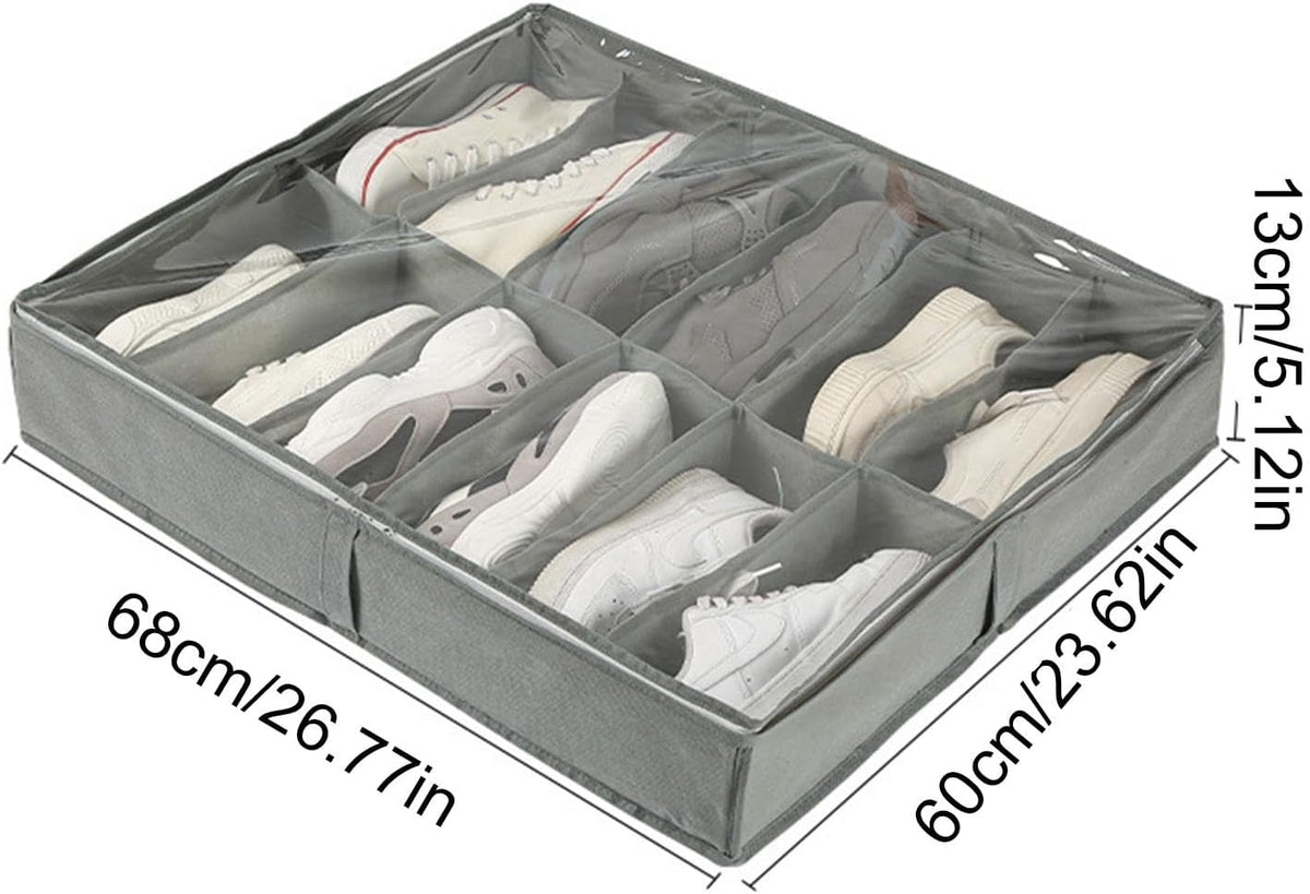Shoe storage bag with clear window
