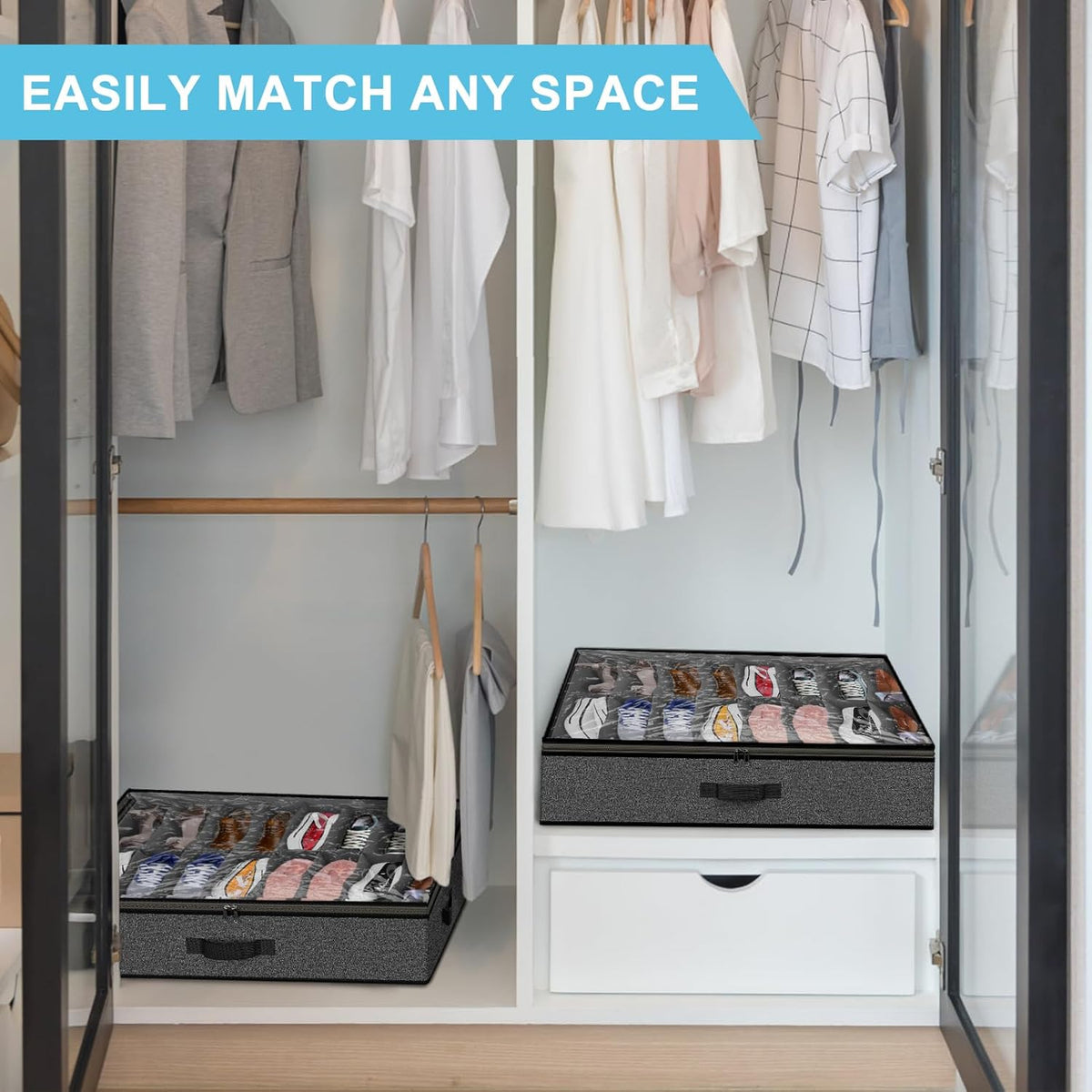 Shoe organizer with compartments