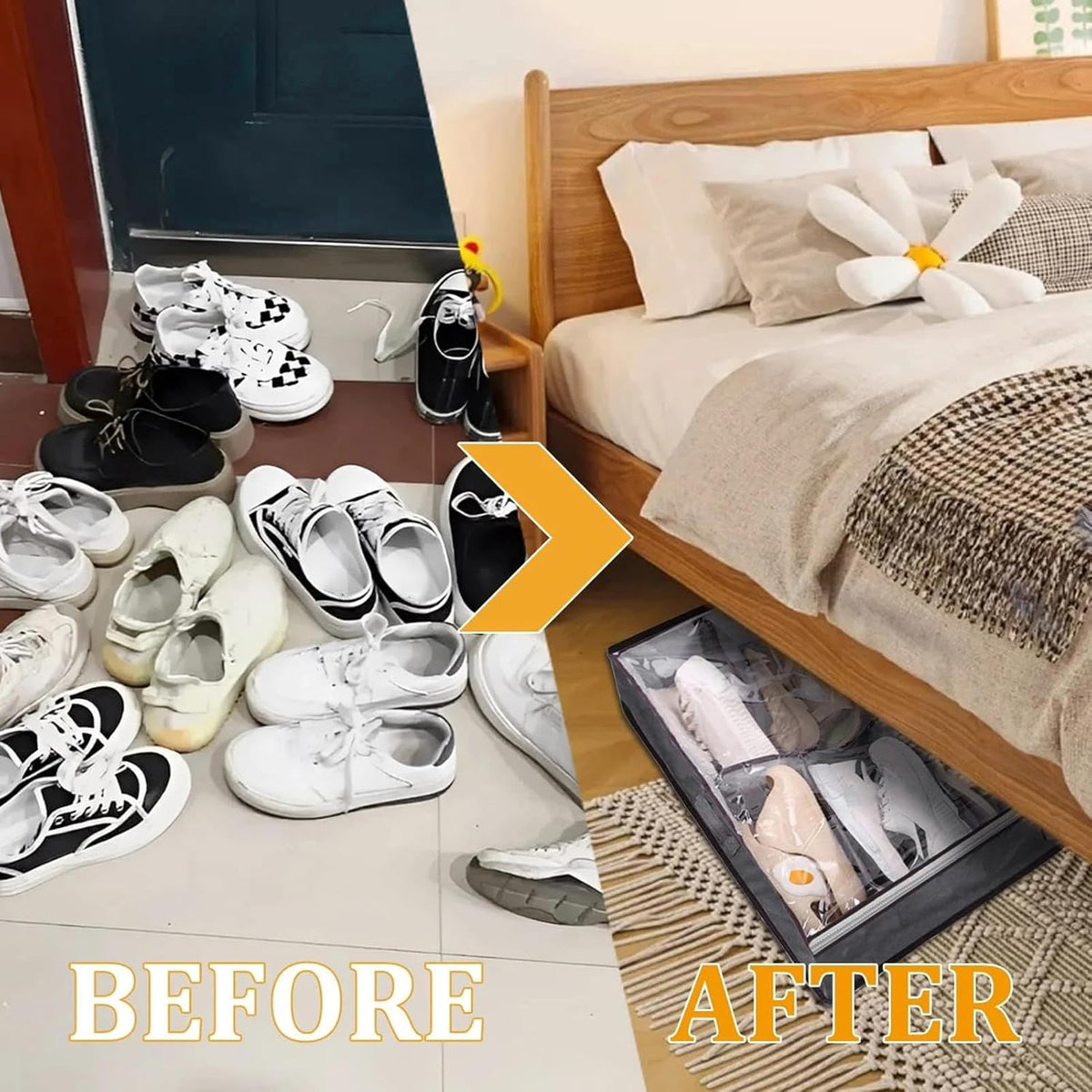 Space-saving shoe storage