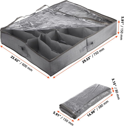 Under bed storage with zipper