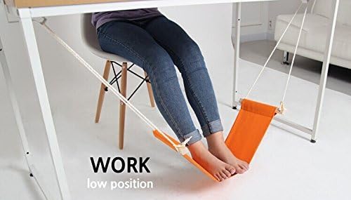 Easy-to-install desk foot hammock