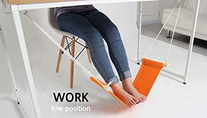 Easy-to-install desk foot hammock