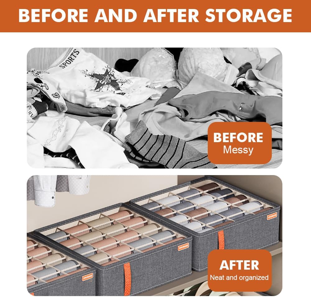 Bra organizer with 6 grids