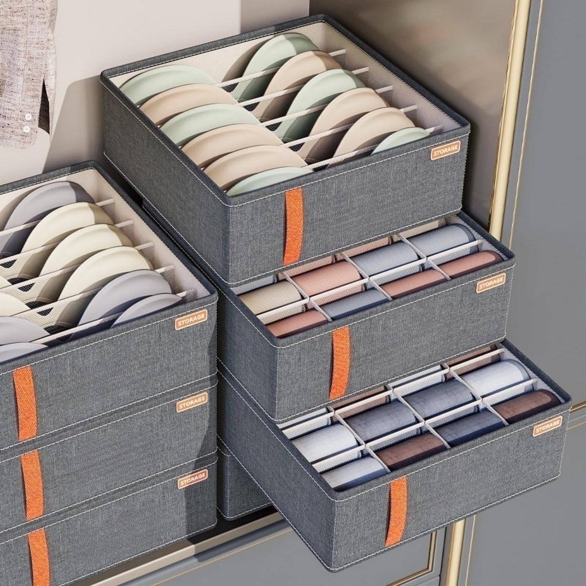 Space-saving drawer organizer