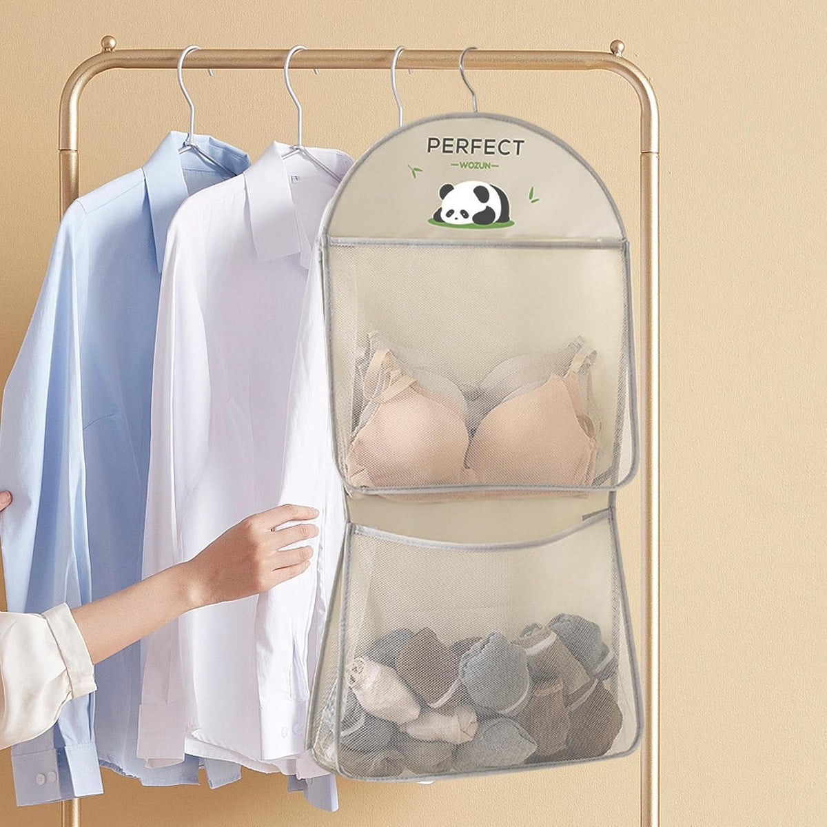 Hanging storage organizer with hook
