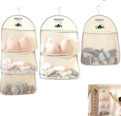 Hanging organizer for ties and scarves