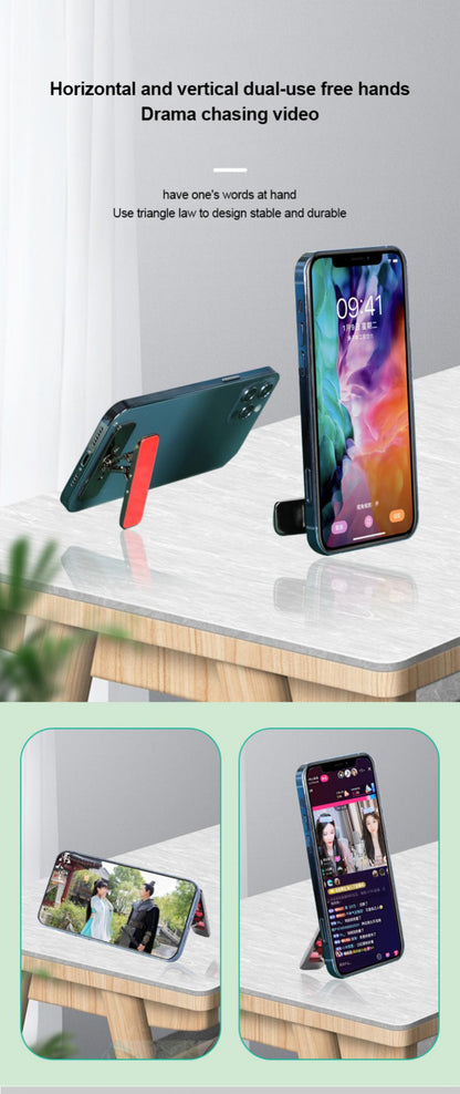 Thin 360-degree metal phone stand for all phone sizes