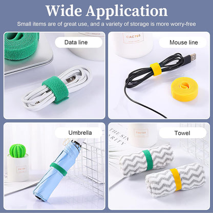 Reusable hook and loop cable ties