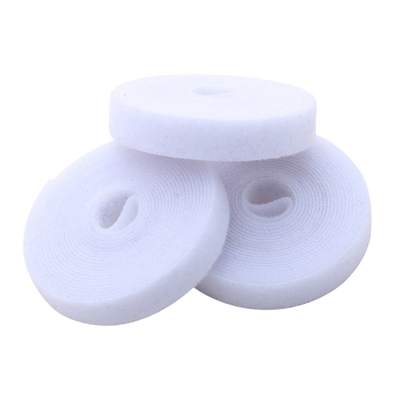 Velcro cable organizer roll in white