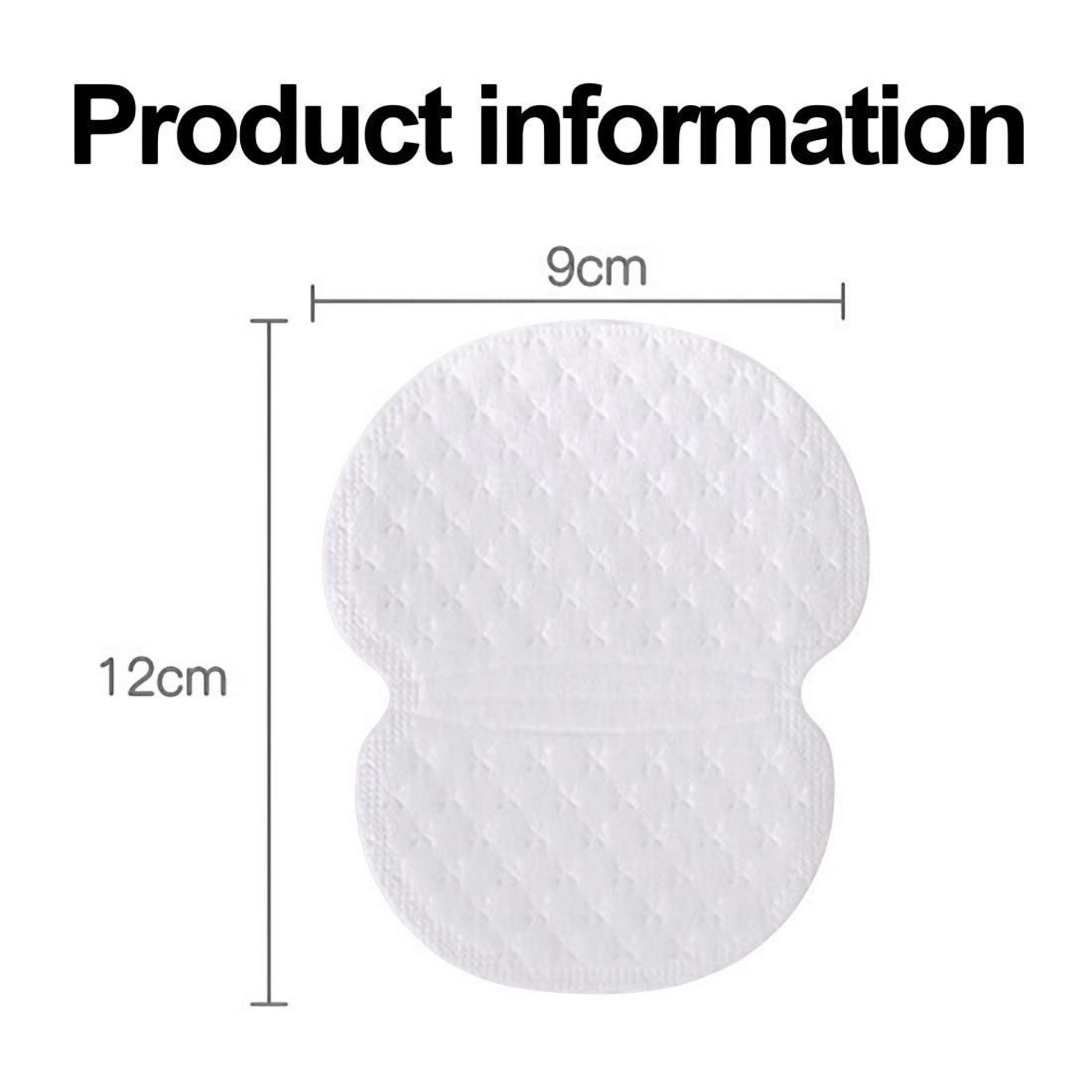 Waf Store Lebanon white absorbent underarm sweat pads with 9cm by 12cm dimensions for clothing protection