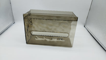 Waf Store Lebanon modern transparent grey acrylic tissue box with a sleek rectangular design for wall mounting