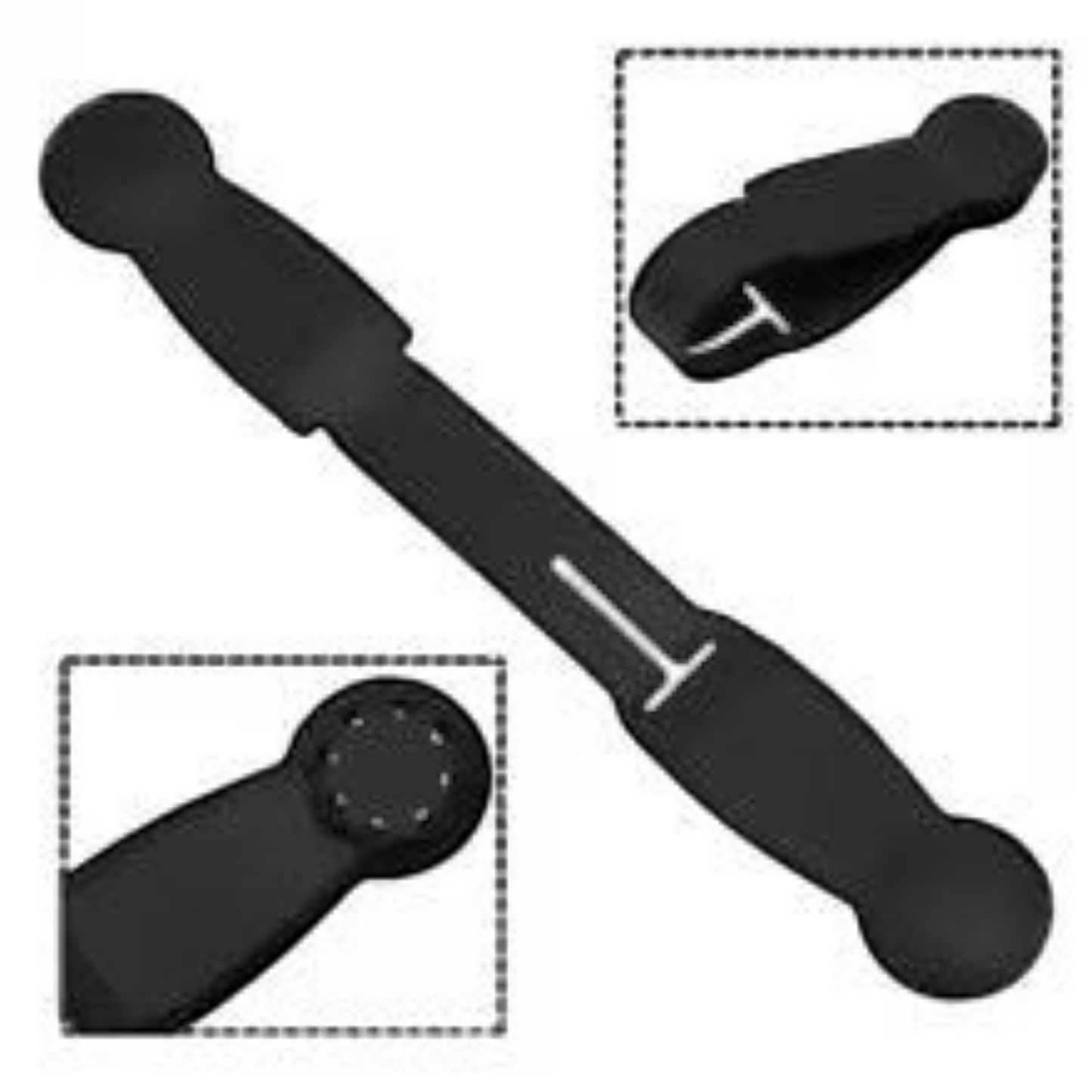 Waf Store Lebanon black silicone magnetic hat clip for backpacks and bags, featuring a flexible, durable design.