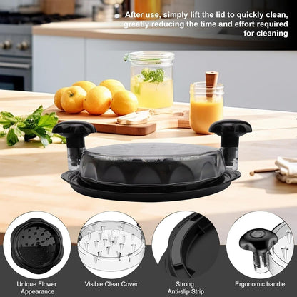 Waf Store Lebanon chicken shredder tool with clear lid and black ergonomic handles for easy meat mincing