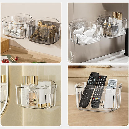 Waf Store Lebanon clear PET acrylic wall-mounted storage box for bathroom, kitchen, and home organization.