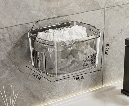 Waf Store Lebanon clear acrylic wall mounted storage box for bathroom or kitchen organization