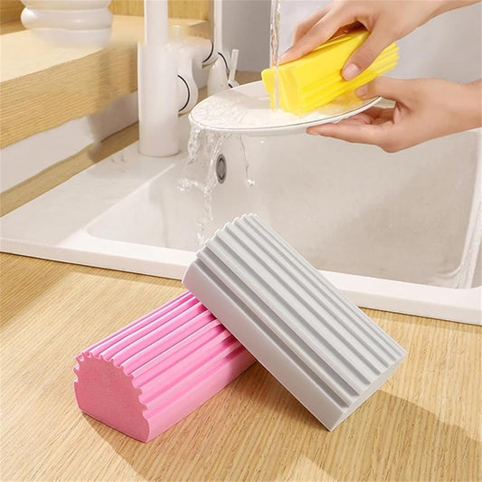 Waf Store Lebanon damp duster sponges in pink and grey with a ribbed surface for effective household cleaning