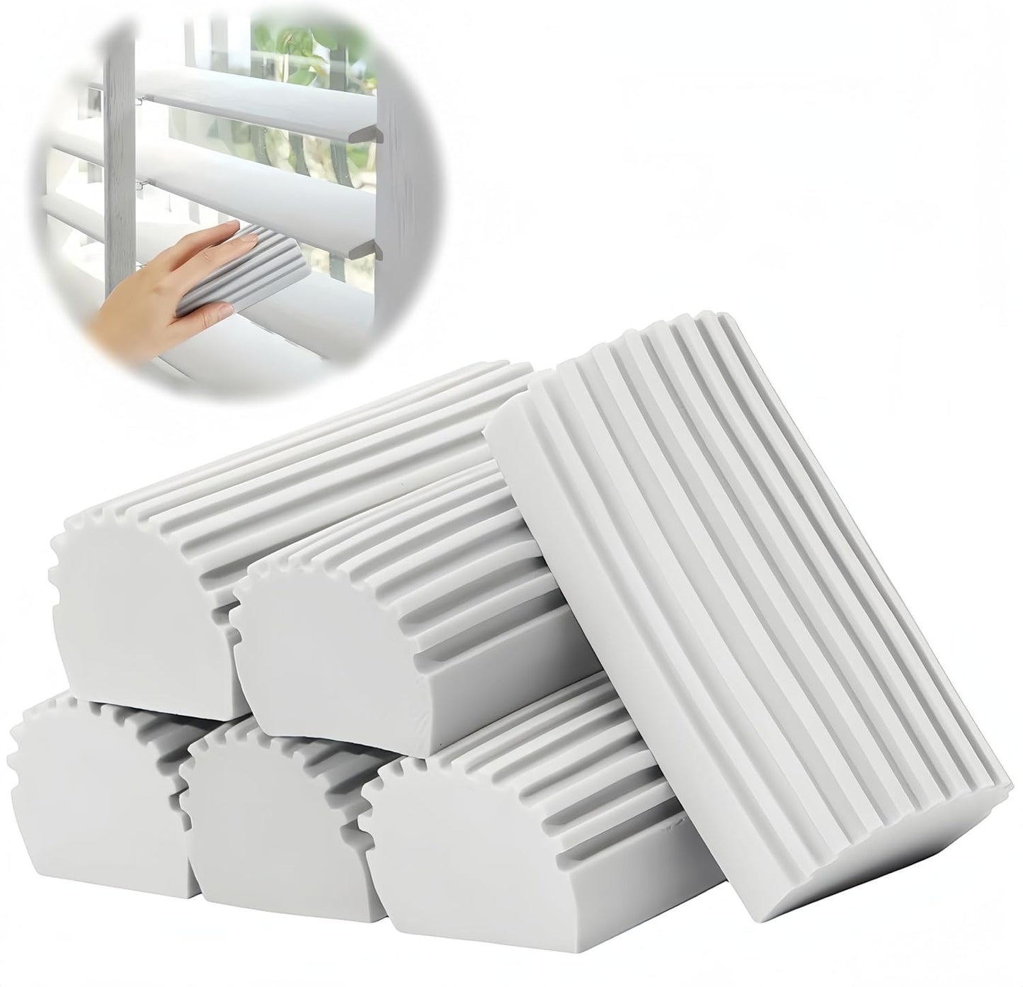Waf Store Lebanon grey PVA damp duster sponges with double-sided design for cleaning blinds and flat surfaces.