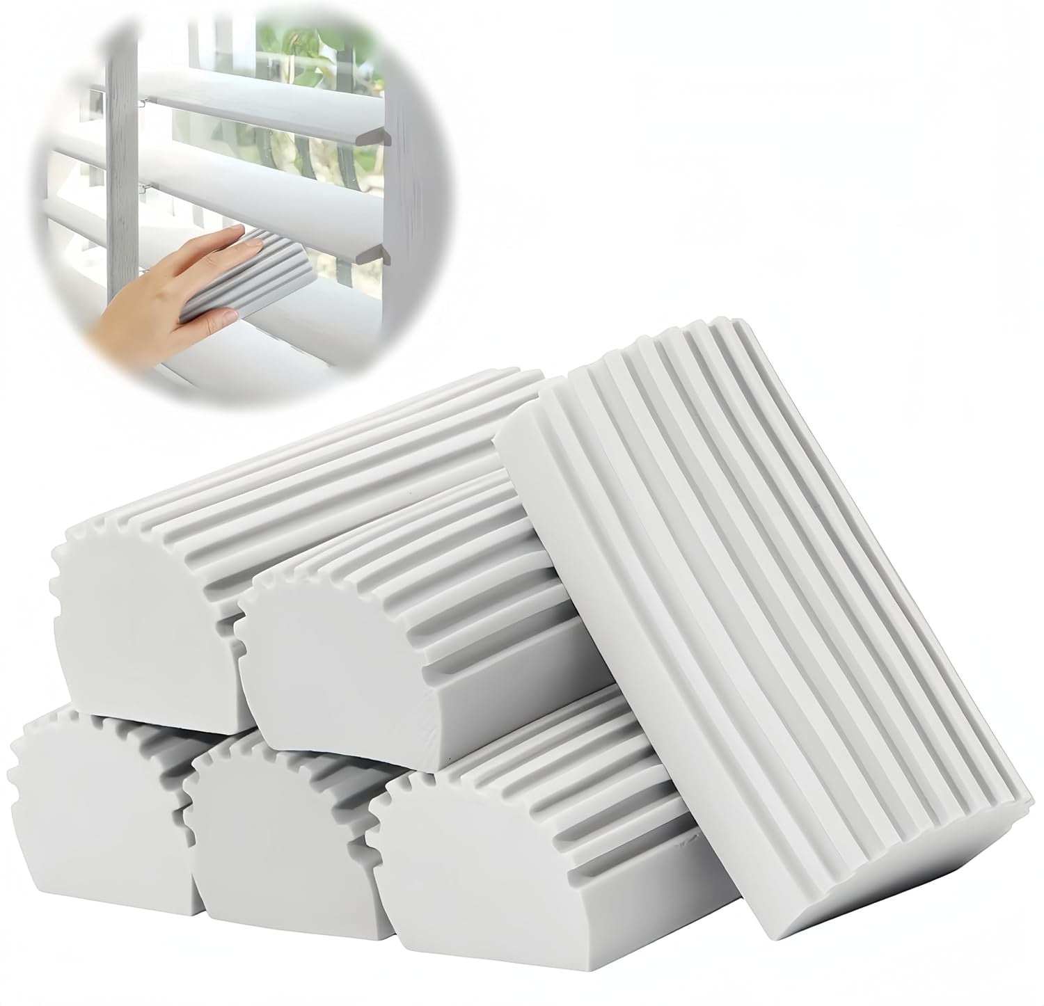Waf Store Lebanon grey PVA damp duster sponges with double-sided design for cleaning blinds and flat surfaces.