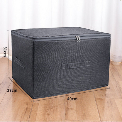 Waf Store Lebanon dark grey oxford fabric storage box with lid, zipper, and steel frame for organized clothing