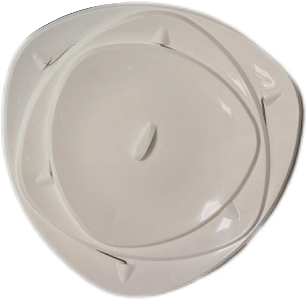 Waf Store Lebanon white foldable plastic snack tray in a collapsed, space-saving position for easy storage.