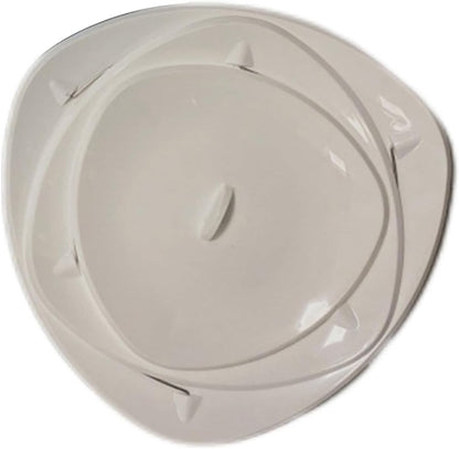 Waf Store Lebanon white foldable plastic snack tray in a collapsed, space-saving position for easy storage.