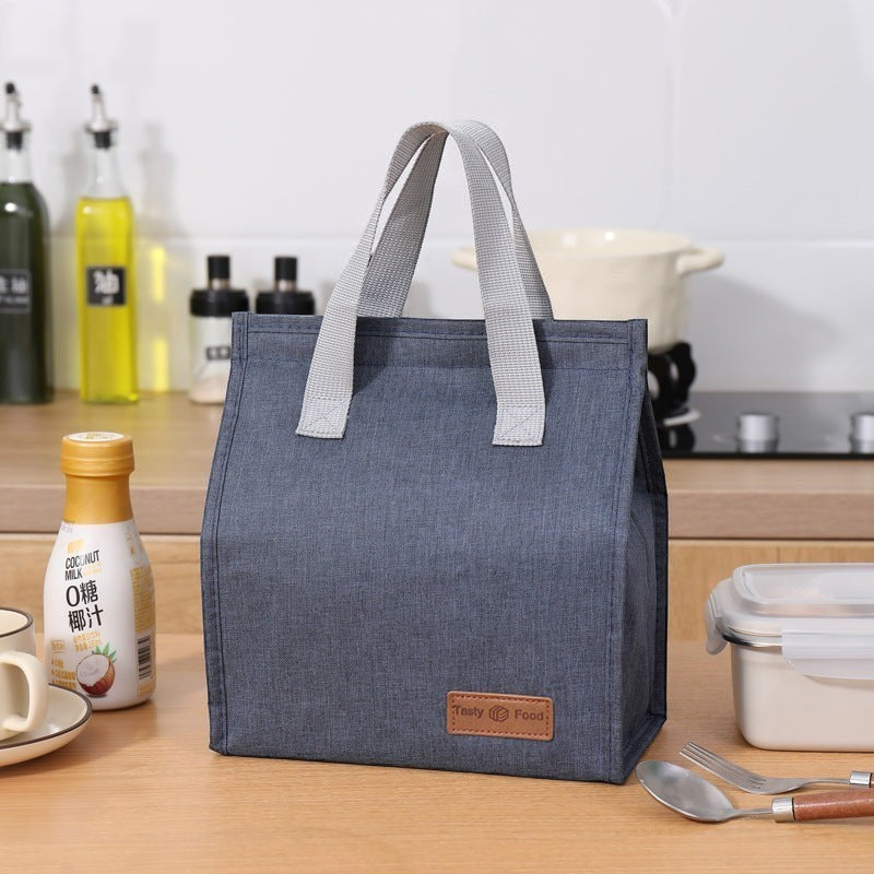 Waf Store Lebanon insulated lunch bag in grey cationic fabric with sturdy handles and thermal aluminum foil lining.