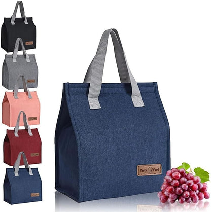 Waf Store Lebanon insulated lunch bag in various colors, featuring cationic fabric, aluminum lining, and sturdy handles.
