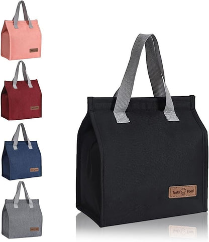 Waf Store Lebanon insulated lunch bag in various colors with cationic fabric, aluminum lining, and reinforced handles.