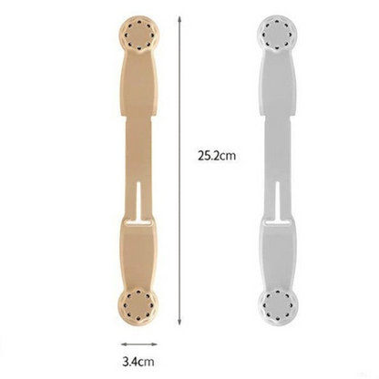 Waf Store Lebanon magnetic hat clips in beige and grey silicone for secure hands-free hat storage on bags or belts.