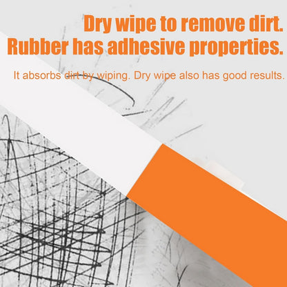 Waf Store Lebanon rust removal eraser cleaning a surface with scribbles, showing effective dry wiping action.