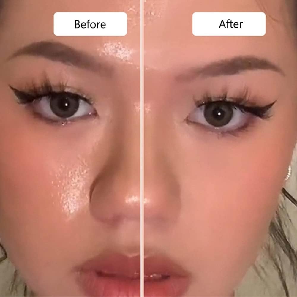 Waf Store Lebanon volcanic face roller showing before and after results on a woman's oily to matte skin