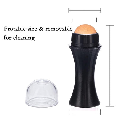 Waf Store Lebanon reusable volcanic stone face roller with black handle and clear cap for oil control