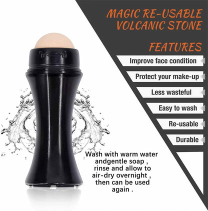 Waf Store Lebanon reusable volcanic stone face roller for oil control and matte skin finish