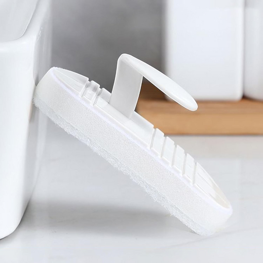 Waf Store Lebanon white bathroom scrub brush with an ergonomic handle and flexible sponge head for deep cleaning