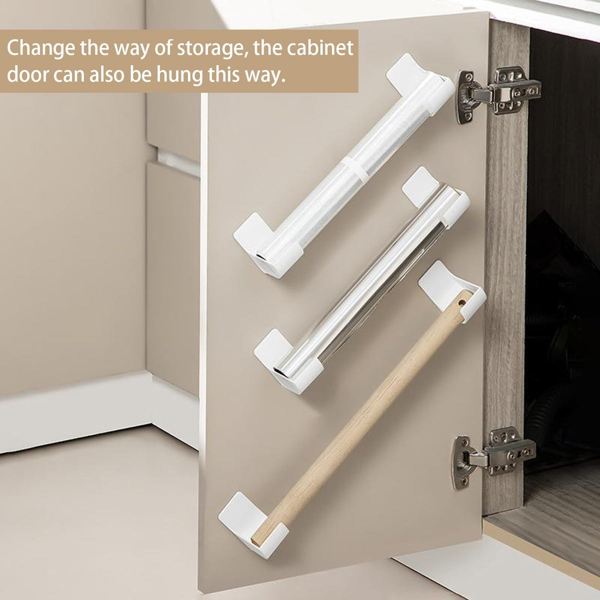 Wall-mounted trash bag roll holder, 2 pairs