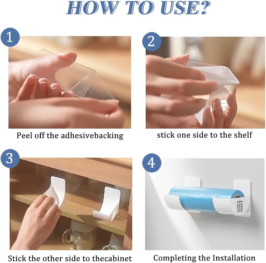 Kitchen roll holder for bin liners