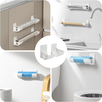 Garbage bag roll holder for kitchen cabinets