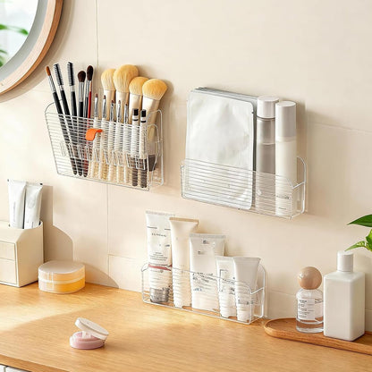 Vanity wall makeup storage