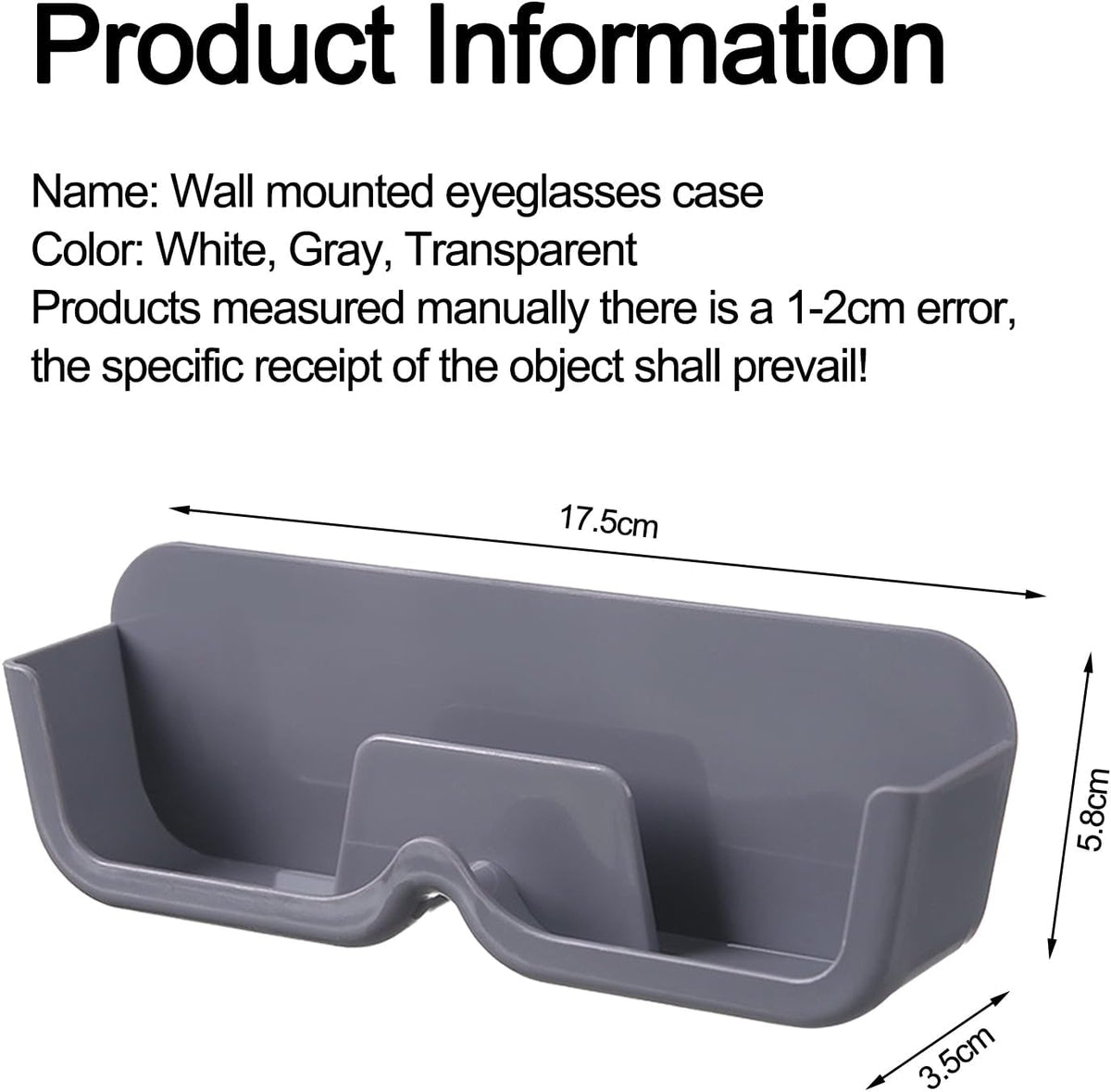 Wall mounted sunglasses display holder