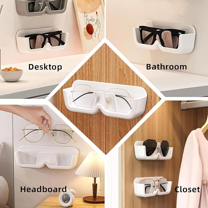 Wall mounted glasses stand so you never have to search for your glasses