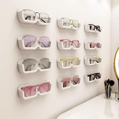Wall mounted sunglasses holder for home organization