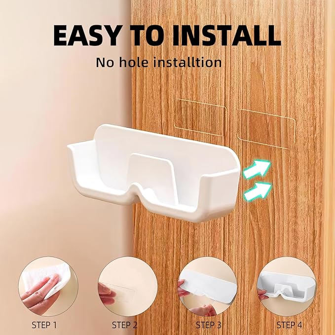 Eyeglasses holder that mounts on walls or furniture