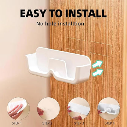 Eyeglasses holder that mounts on walls or furniture