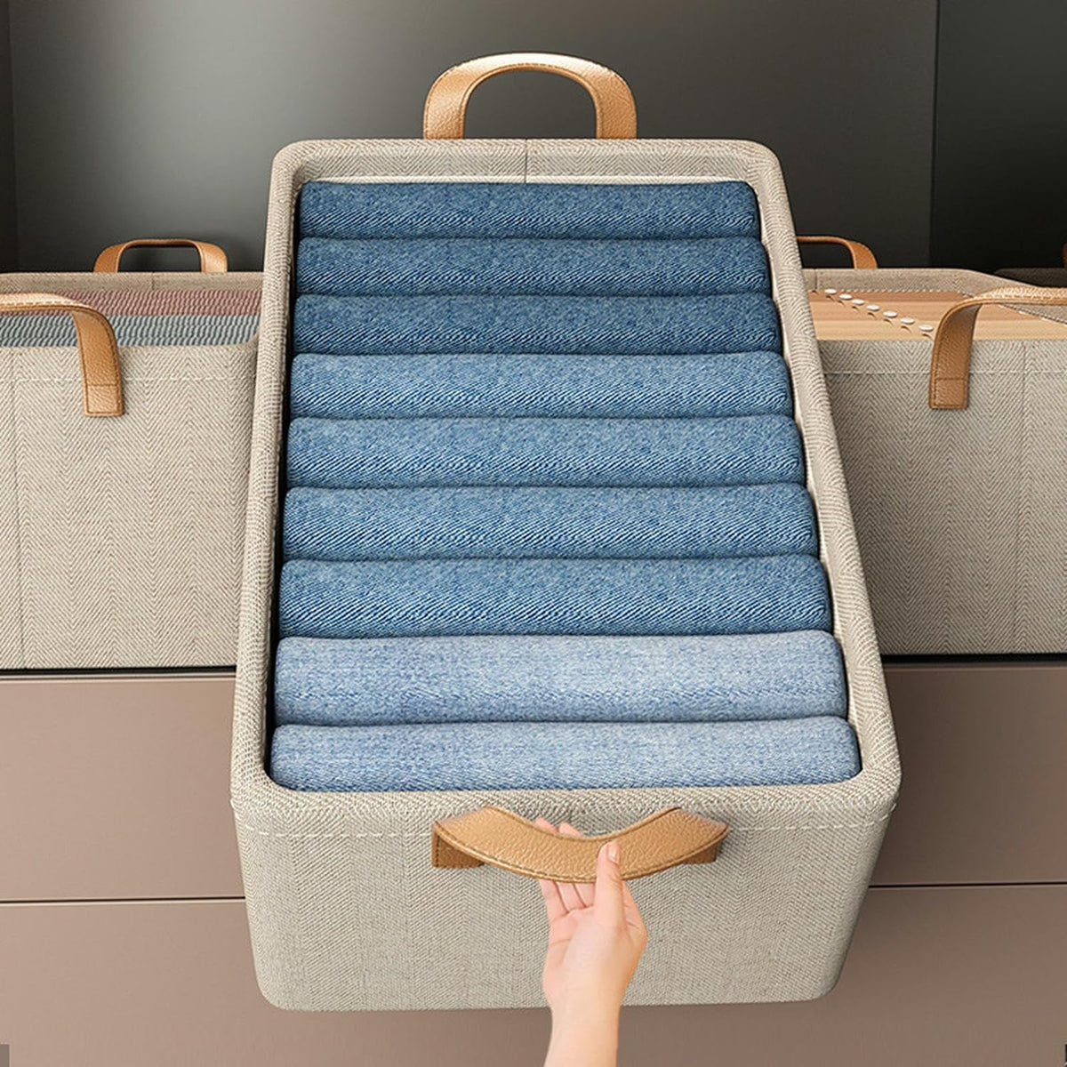 Clothes organizer box for the bedroom
