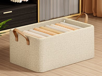 Wardrobe organizing box, large in beige