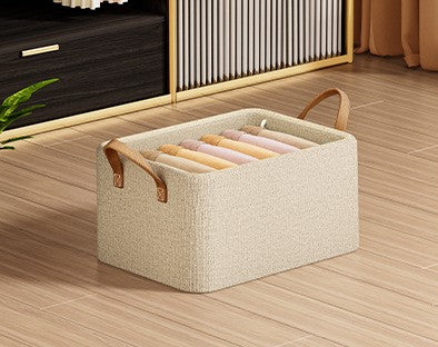 Wardrobe organizing box, medium in beige