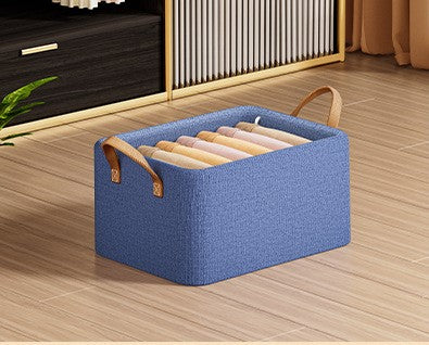 Wardrobe organizing box, medium in blue