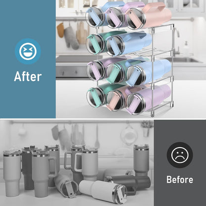 Durable bottle organizer rack