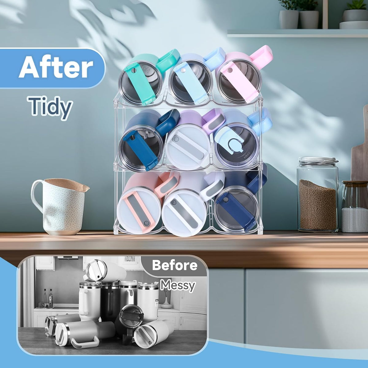 Bottle storage rack for the fridge